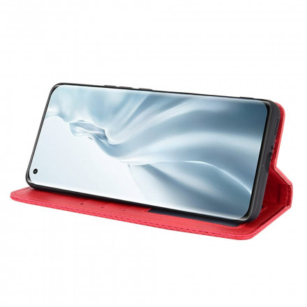 Flip Cover Xiaomi Mi 11 Effet Cuir Vintage Stylisé Flip Cover Xiaomi Mi 11 Effet Cuir Vintage Stylisé