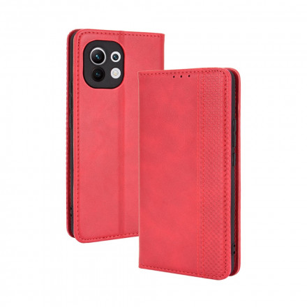 Flip Cover Xiaomi Mi 11 Effet Cuir Vintage Stylisé Flip Cover Xiaomi Mi 11 Effet Cuir Vintage Stylisé