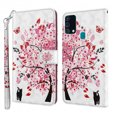 Housse Samsung Galaxy MA32 5G Light Spot Arbre Rose Housse Samsung Galaxy MA32 5G Light Spot Arbre Rose