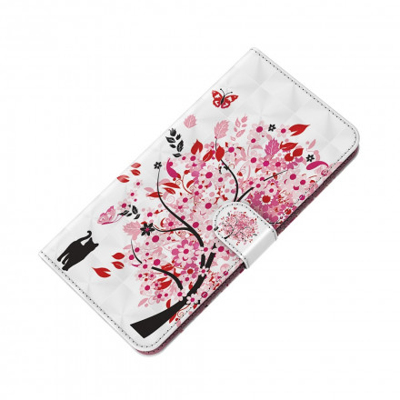 Housse Samsung Galaxy MA32 5G Light Spot Arbre Rose Housse Samsung Galaxy MA32 5G Light Spot Arbre Rose