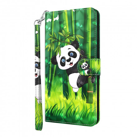 Housse Samsung Galaxy A32 5G Light Spot Panda et Bambou