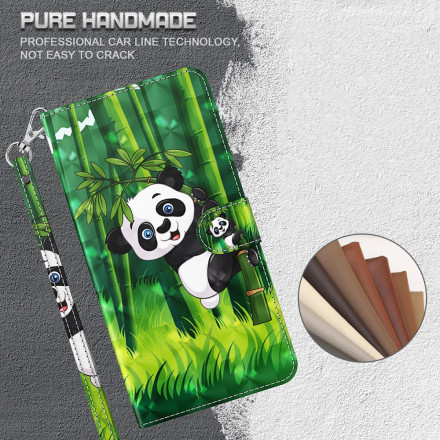 Housse Samsung Galaxy A32 5G Light Spot Panda et Bambou