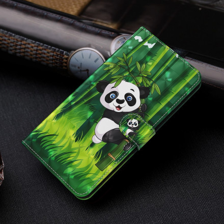 Housse Samsung Galaxy A32 5G Light Spot Panda et Bambou