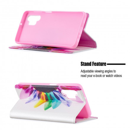 Flip Cover Samsung Galaxy A32 5G Fleur Aquarelle Flip Cover Samsung Galaxy A32 5G Fleur Aquarelle