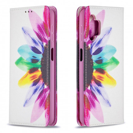 Flip Cover Samsung Galaxy A32 5G Fleur Aquarelle Flip Cover Samsung Galaxy A32 5G Fleur Aquarelle