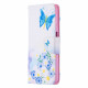 Housse Samsung Galaxy A32 5G Papillons et Fleurs Peints Housse Samsung Galaxy A32 5G Papillons et Fleurs Peints