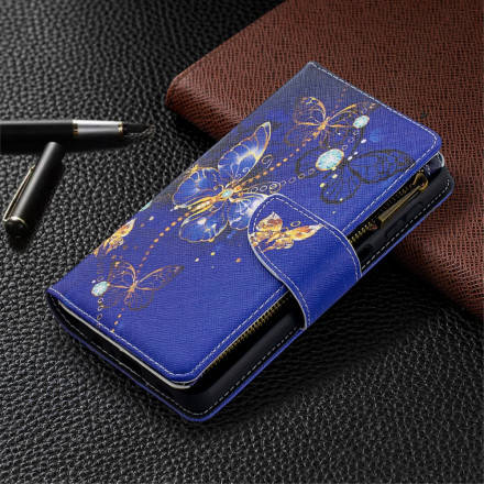 Housse Samsung Galaxy A32 5G Poche Zippée Papillons Housse Samsung Galaxy A32 5G Poche Zippée Papillons
