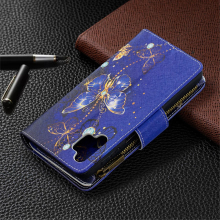 Housse Samsung Galaxy A32 5G Poche Zippée Papillons Housse Samsung Galaxy A32 5G Poche Zippée Papillons