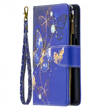Housse Samsung Galaxy A32 5G Poche Zippée Papillons Housse Samsung Galaxy A32 5G Poche Zippée Papillons