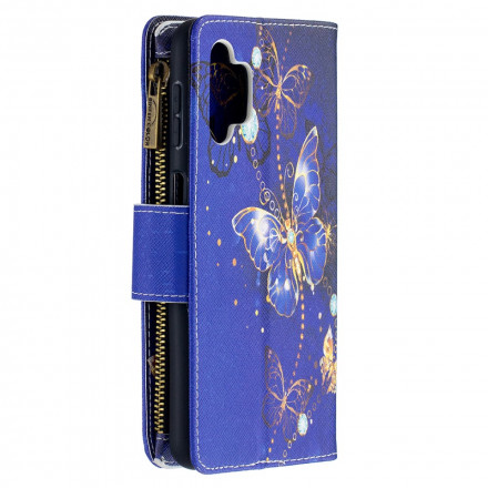 Housse Samsung Galaxy A32 5G Poche Zippée Papillons Housse Samsung Galaxy A32 5G Poche Zippée Papillons