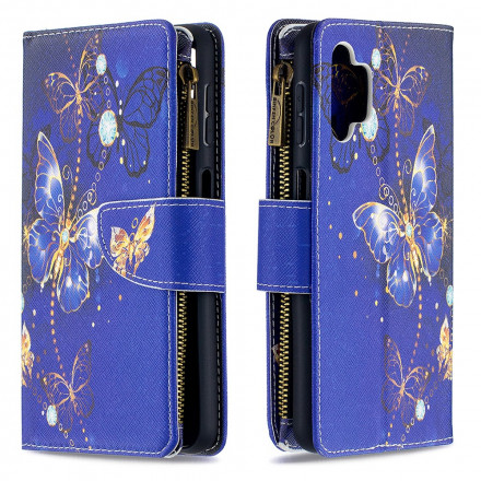 Housse Samsung Galaxy A32 5G Poche Zippée Papillons Housse Samsung Galaxy A32 5G Poche Zippée Papillons