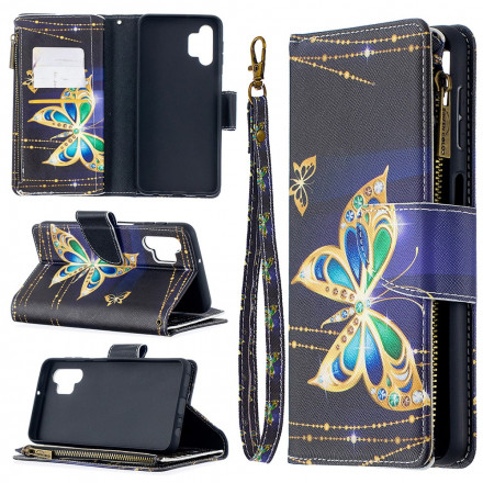 Housse Samsung Galaxy A32 5G Poche Zippée Papillons Art Housse Samsung Galaxy A32 5G Poche Zippée Papillons Art