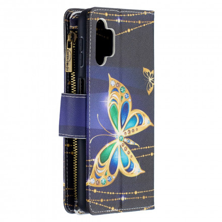 Housse Samsung Galaxy A32 5G Poche Zippée Papillons Art Housse Samsung Galaxy A32 5G Poche Zippée Papillons Art
