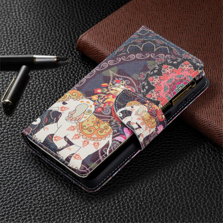 Housse Samsung Galaxy A32 5G Poche Zippée Éléphant Housse Samsung Galaxy A32 5G Poche Zippée Éléphant