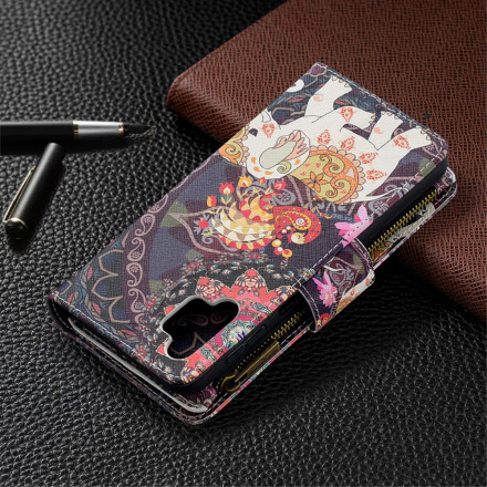 Housse Samsung Galaxy A32 5G Poche Zippée Éléphant Housse Samsung Galaxy A32 5G Poche Zippée Éléphant