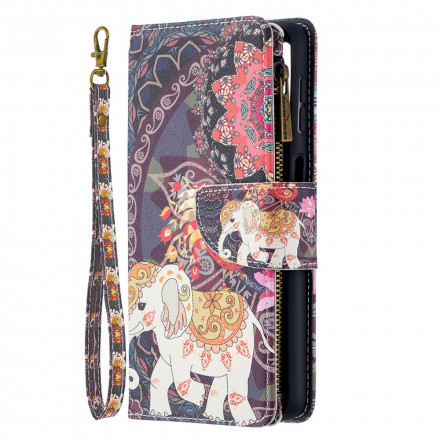 Housse Samsung Galaxy A32 5G Poche Zippée Éléphant Housse Samsung Galaxy A32 5G Poche Zippée Éléphant