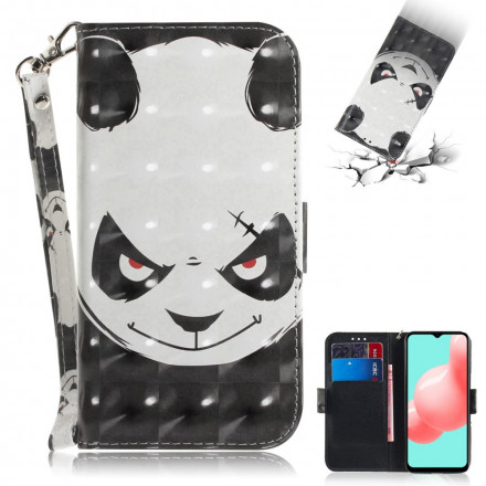 Housse Samsung Galaxy A32 5G Angry Panda à Lanière