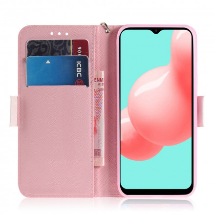 Housse Samsung Galaxy A32 5G Branche en Fleurs à Lanière Housse Samsung Galaxy A32 5G Branche en Fleurs à Lanière