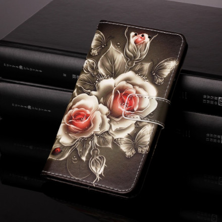 Housse Samsung Galaxy A32 5G Roses Dorées