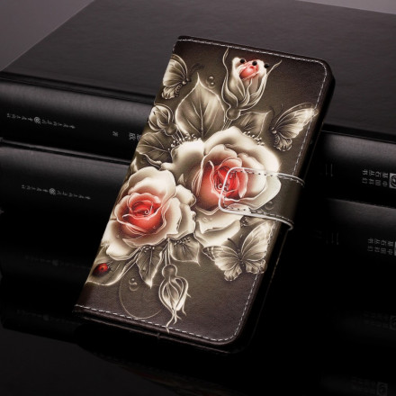 Housse Samsung Galaxy A32 5G Roses Dorées Housse Samsung Galaxy A32 5G Roses Dorées