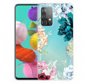 Coque Samsung Galaxy A32 5G Transparente Fleurs Aquarelle