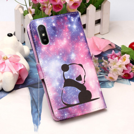 Housse Xiaomi Redmi 9A Rêveries Panda à Lanière