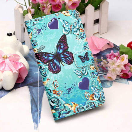 Housse Xiaomi Redmi 9A Love Butterflies à Lanière Housse Xiaomi Redmi 9A Love Butterflies à Lanière