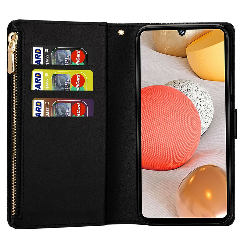 Housse Samsung Galaxy A42 5G Paillettes Portefeuille Zip Housse Samsung Galaxy A42 5G Paillettes Portefeuille Zip
