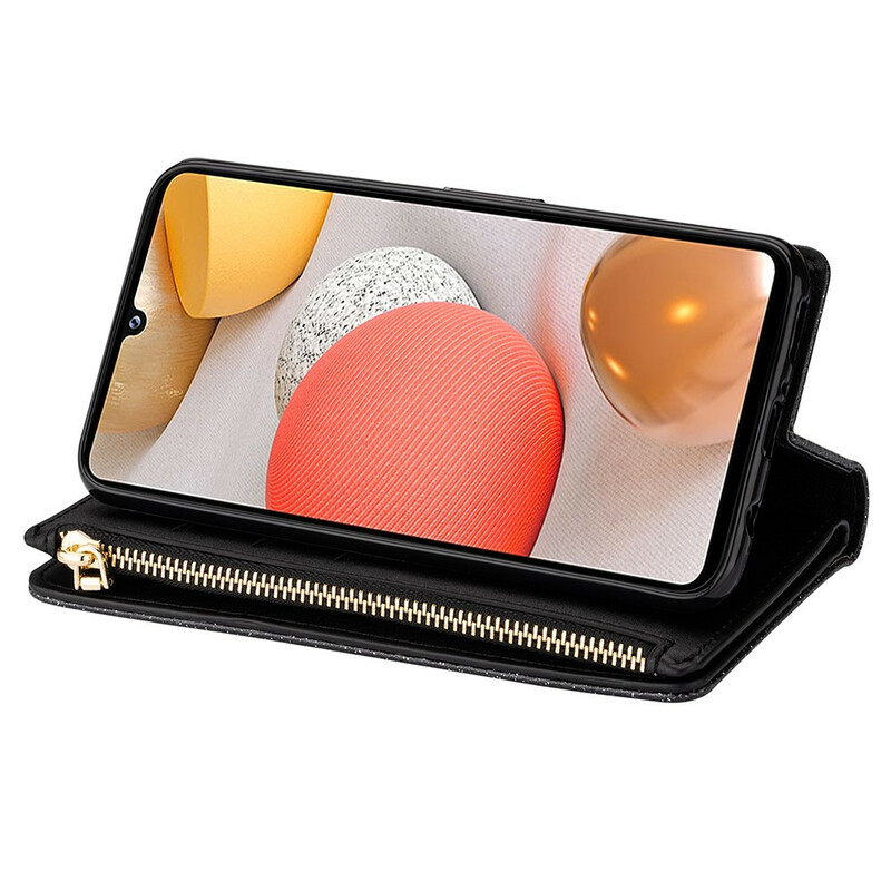 Housse Samsung Galaxy A42 5G Paillettes Portefeuille Zip Housse Samsung Galaxy A42 5G Paillettes Portefeuille Zip