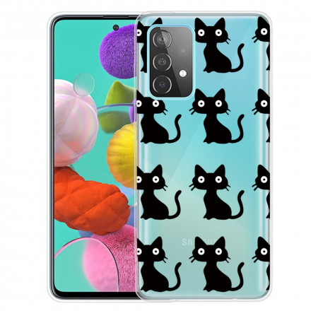 Coque Samsung Galaxy A52 5G Multiples Chats Noirs