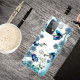 Coque Samsung Galaxy A52 5G Transparente Papillons et Fleurs Rétros