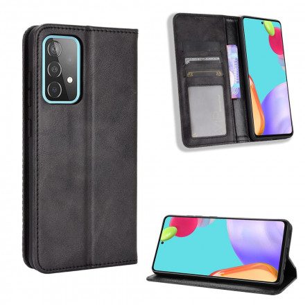 Flip Cover Samsung Galaxy A52 5G Effet Cuir Vintage Stylisé Flip Cover Samsung Galaxy A52 5G Effet Cuir Vintage Stylisé