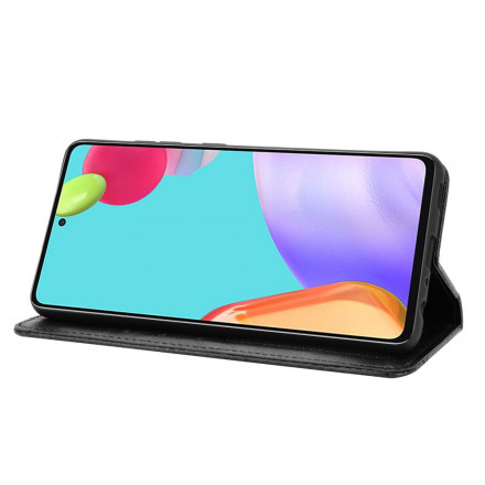 Flip Cover Samsung Galaxy A52 5G Effet Cuir Vintage Stylisé Flip Cover Samsung Galaxy A52 5G Effet Cuir Vintage Stylisé