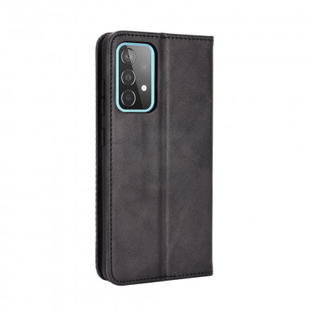 Flip Cover Samsung Galaxy A52 5G Effet Cuir Vintage Stylisé Flip Cover Samsung Galaxy A52 5G Effet Cuir Vintage Stylisé