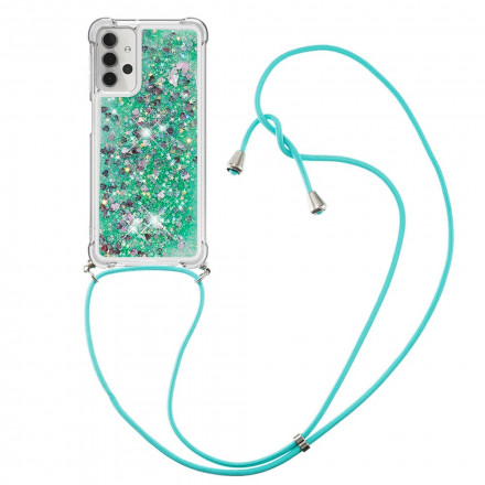 Coque Samsung Galaxy A32 5G Paillettes avec Cordon Coque Samsung Galaxy A32 5G Paillettes avec Cordon