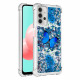 Coque Samsung Galaxy A32 5G Papillons Bleus Paillettes