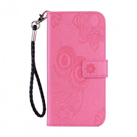 Housse Samsung Galaxy A52 5G Hibou Mandala et Lanière Housse Samsung Galaxy A52 5G Hibou Mandala et Lanière