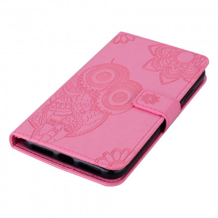 Housse Samsung Galaxy A52 5G Hibou Mandala et Lanière Housse Samsung Galaxy A52 5G Hibou Mandala et Lanière
