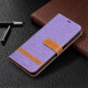 Housse Samsung Galaxy A32 5G Tissu et Effet Cuir à Lanière Housse Samsung Galaxy A32 5G Tissu et Effet Cuir à Lanière