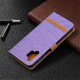 Housse Samsung Galaxy A32 5G Tissu et Effet Cuir à Lanière Housse Samsung Galaxy A32 5G Tissu et Effet Cuir à Lanière