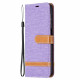 Housse Samsung Galaxy A32 5G Tissu et Effet Cuir à Lanière Housse Samsung Galaxy A32 5G Tissu et Effet Cuir à Lanière