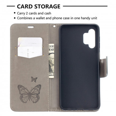 Housse Samsung Galaxy A32 5G Les Papillons en Vol avec Lanière Housse Samsung Galaxy A32 5G Les Papillons en Vol avec Lanière