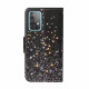 Housse Samsung Galaxy A52 5G Étoiles et Paillettes avec Lanière