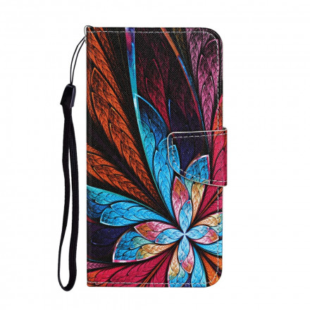 Housse Samsung Galaxy A52 5G Feuilles Colorées avec Lanière Housse Samsung Galaxy A52 5G Feuilles Colorées avec Lanière