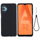 Coque Samsung Galaxy A32 5G Silicone Liquide avec Lanière