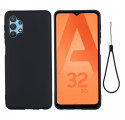 Coque Samsung Galaxy A32 5G Silicone Liquide avec Lanière