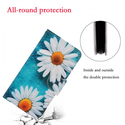 Housse Samsung Galaxy A52 5G Marguerites à Lanière Housse Samsung Galaxy A52 5G Marguerites à Lanière