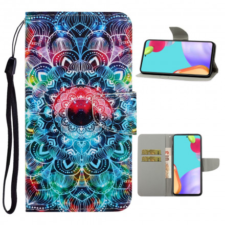 Housse Samsung Galaxy A52 5G Flashy Mandala à Lanière Housse Samsung Galaxy A52 5G Flashy Mandala à Lanière