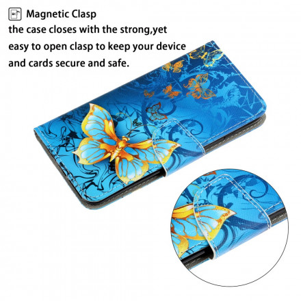 Housse Samsung Galaxy A52 5G Variations Papillons à Lanière Housse Samsung Galaxy A52 5G Variations Papillons à Lanière