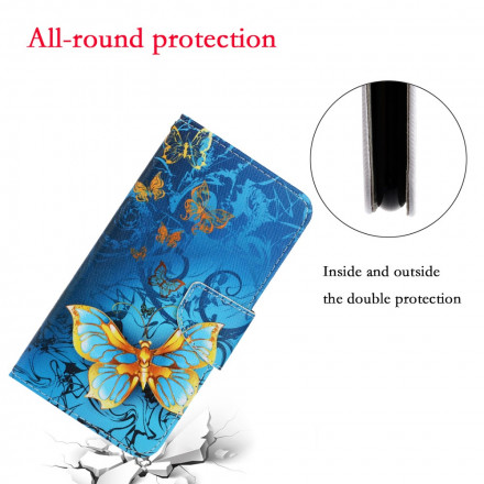 Housse Samsung Galaxy A52 5G Variations Papillons à Lanière Housse Samsung Galaxy A52 5G Variations Papillons à Lanière